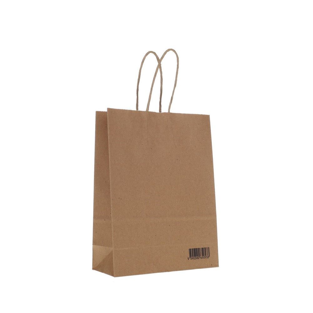 Kraft Party Bags Pack of 125 with handle - Brown