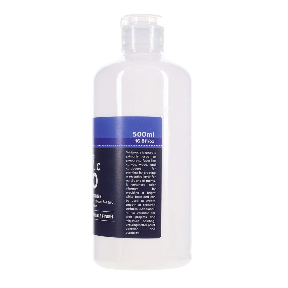 Acrylic Gesso Canvas Primer 500Ml - White
