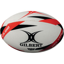 Gilbert G-TR3000 Training Rugby Ball - White/Red - Size 3 (Pack of 12)