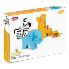**Stack and Play Wooden Safari Animals
