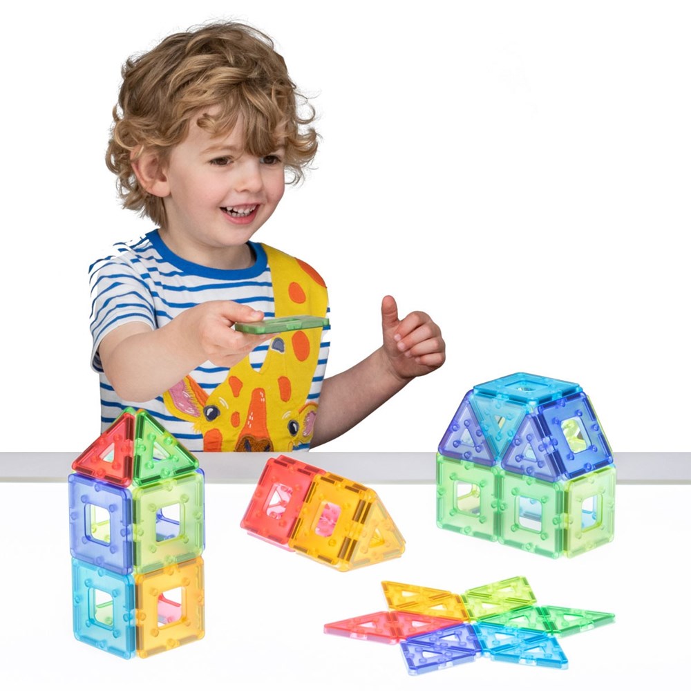 Translucent Polydron Kindermag Set (48 Pieces)