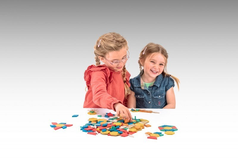 Wooden Pattern Blocks Set of 250