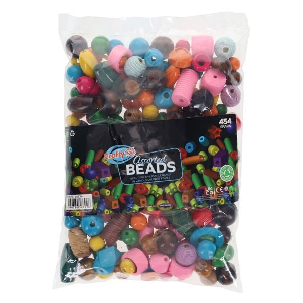 Wooden Lacing Beads (Large) Pack 454g