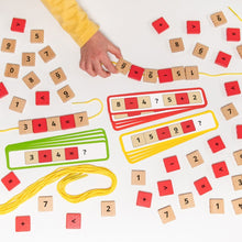 Wooden Lacing Number Beads