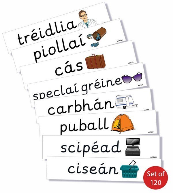 **Aistear Activities Flashcards In Irish - Set Of 120 - ABC School Supplies