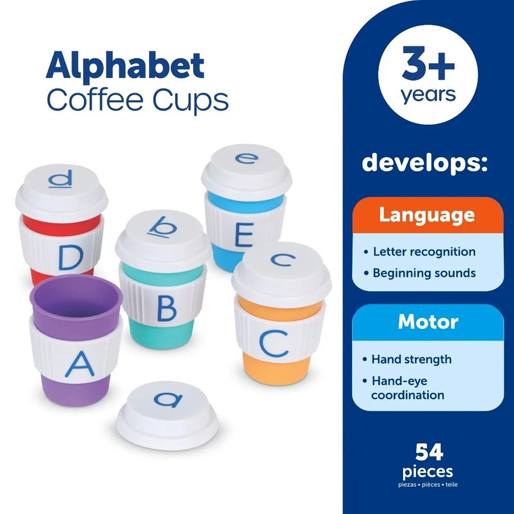 Alphabet Coffee Cups - ABC School Supplies