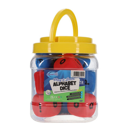 Alphabet Dice Tub of 12 - ABC School Supplies