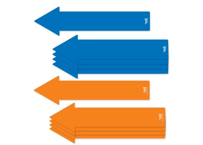 Social Distancing Floor Decals - Arrows (Set of 10)