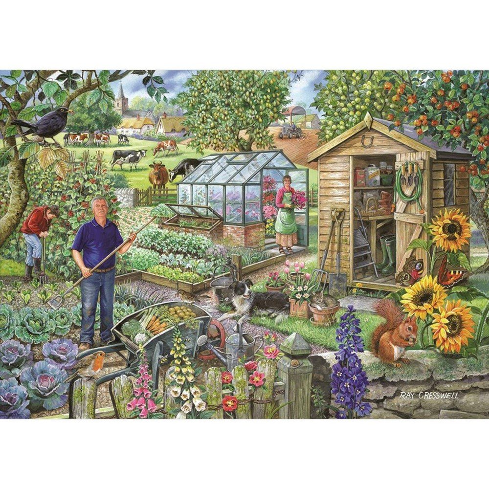 At The Allotment - BIG 500 Piece Jigsaw Puzzle - ABC School Supplies
