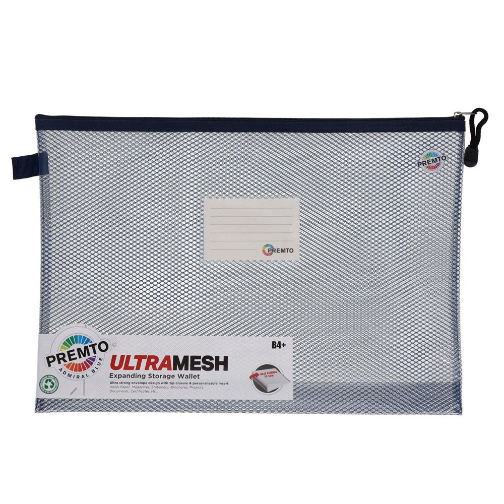 B4+ Ultramesh Expanding Storage Wallets Classpack of 20 - ABC School Supplies