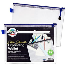 **B5 Extra Durable Expanding Mesh Wallet Clear Pearl - ABC School Supplies