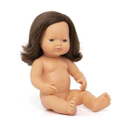 Baby Doll Brunette Girl 38 Cm - ABC School Supplies