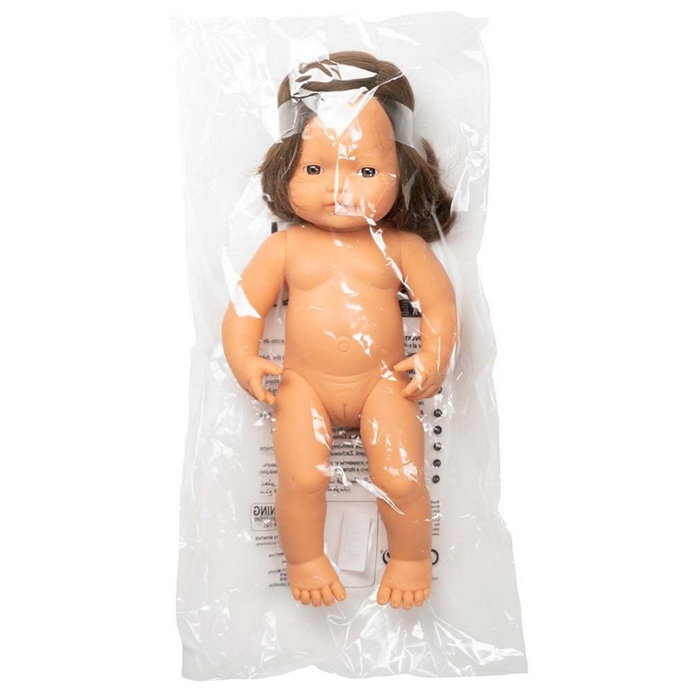 Baby Doll Brunette Girl 38 Cm - ABC School Supplies