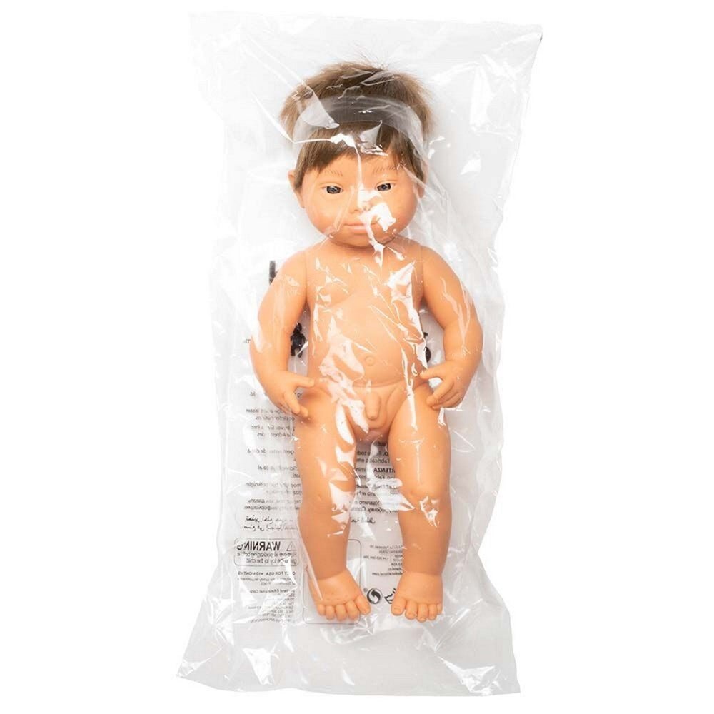 Baby Doll White Boy With Down Syndrome 38 Cm - ABC School Supplies