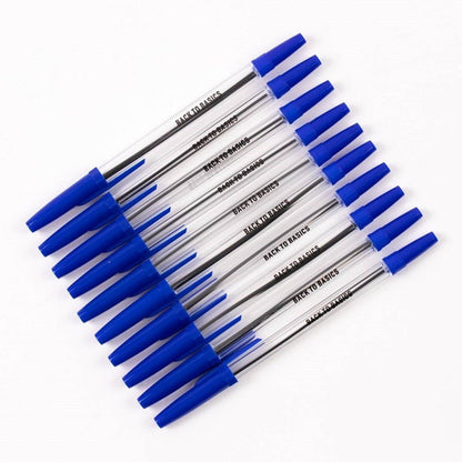**Back To Basics Ballpoint Pen - Blue - Pack Of 50 - ABC School Supplies