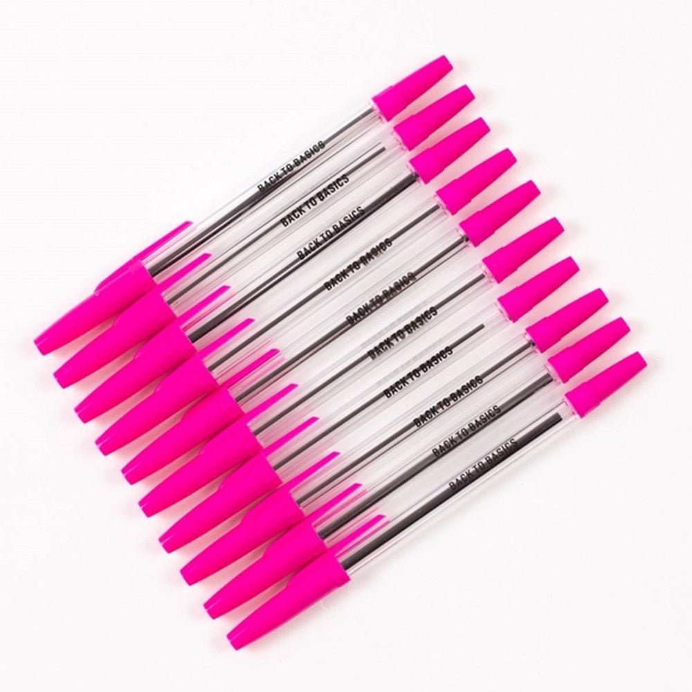 Back To Basics Ballpoint Pen - Pink - Pack Of 50 - ABC School Supplies