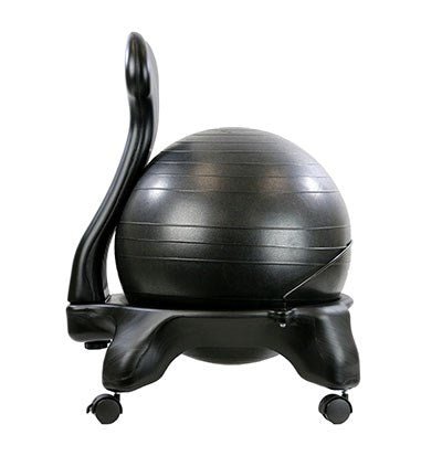 Ball Chair With Back - Adult Size - with 22" Black Ball - ABC School Supplies