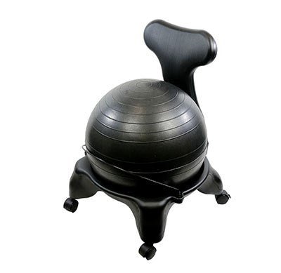 Ball Chair With Back - Adult Size - with 22" Black Ball - ABC School Supplies