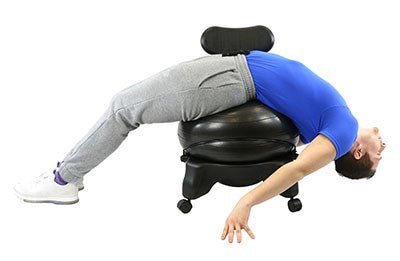 Ball Chair With Back - Adult Size - with 22" Black Ball - ABC School Supplies