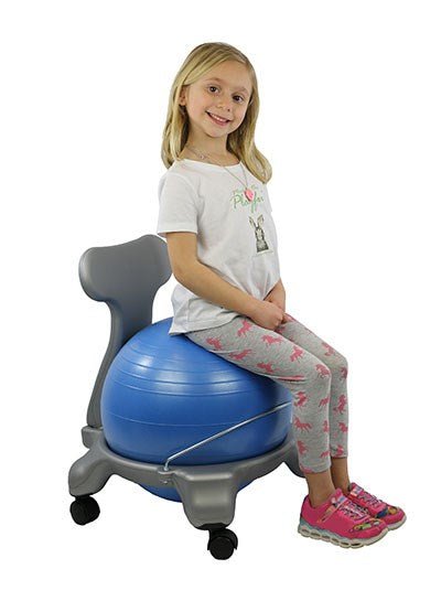 Ball Chair With Back - Child Size - With 15" Blue Ball - ABC School Supplies