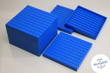 Base Ten Interlocking Plastic Flats Set Of 10 (Blue) - ABC School Supplies