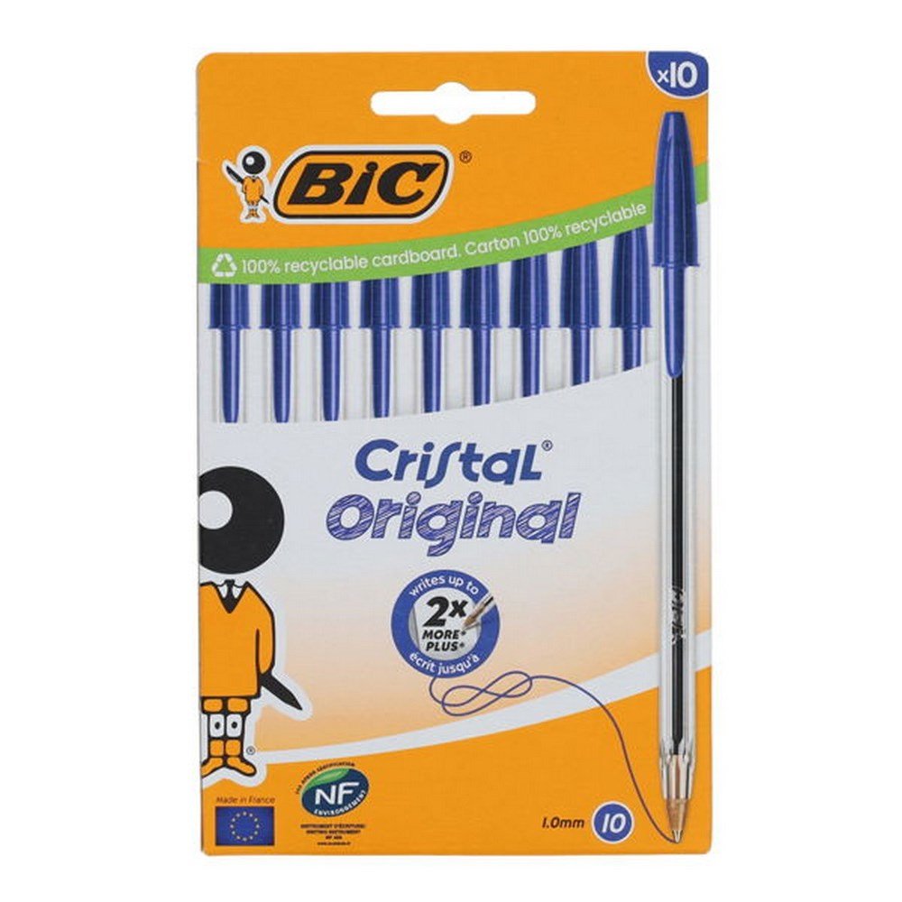 BIC Cristal Ballpoint Pens Pack of 10 - Blue - ABC School Supplies