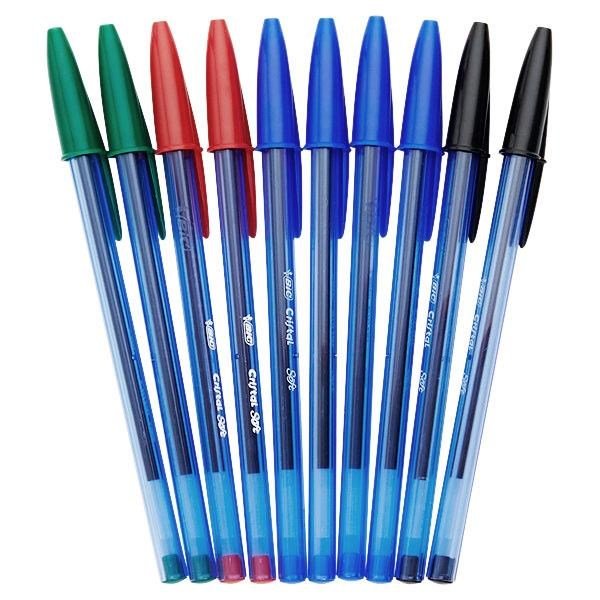 Bic Cristal Packet Of 10 Soft Touch Asst Ballpoint Pens - ABC School Supplies
