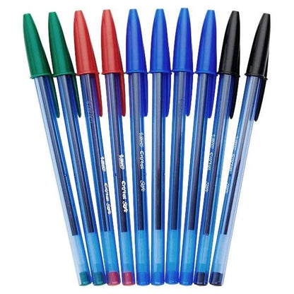 Bic Cristal Packet Of 10 Soft Touch Asst Ballpoint Pens - ABC School Supplies