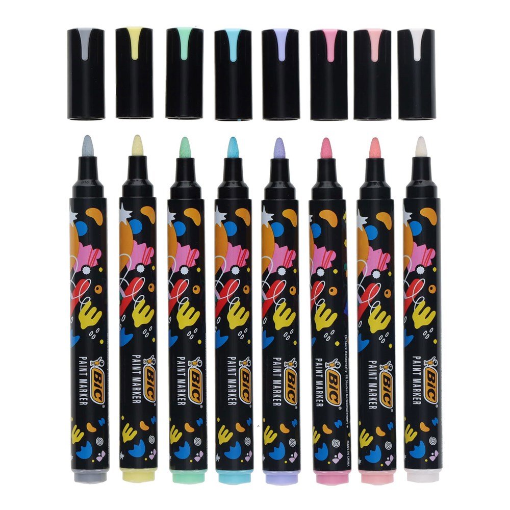 BIC Intensity Paint Markers -Pastel Colours Pack of 8 - ABC School Supplies