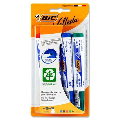 Bic Velleda 1701 Bullet Tip Whiteboard Marker - Asst Colours Pack of 4 - ABC School Supplies