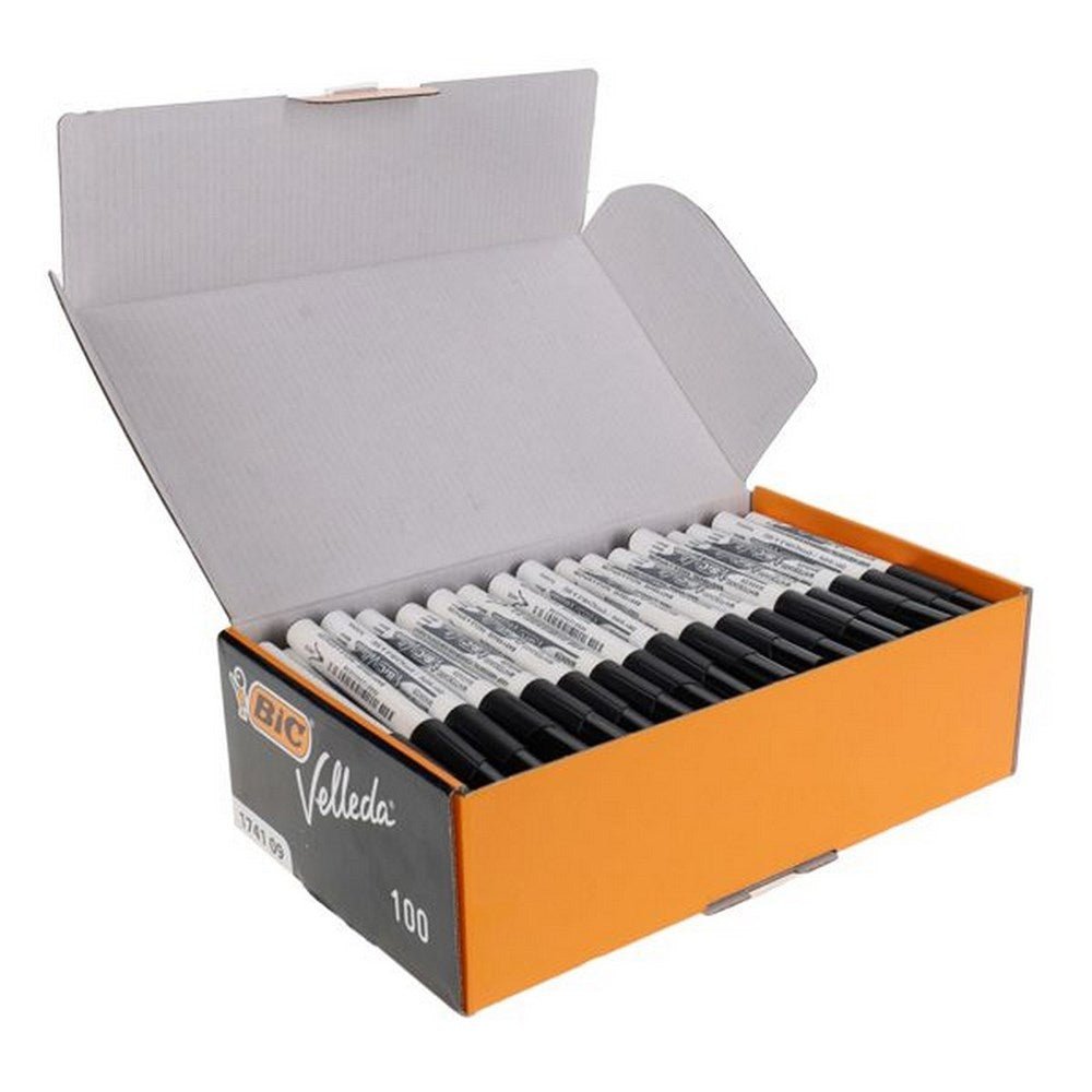 Bic Velleda 1741 Whiteboard Markers Black Pack Of 100 - ABC School Supplies
