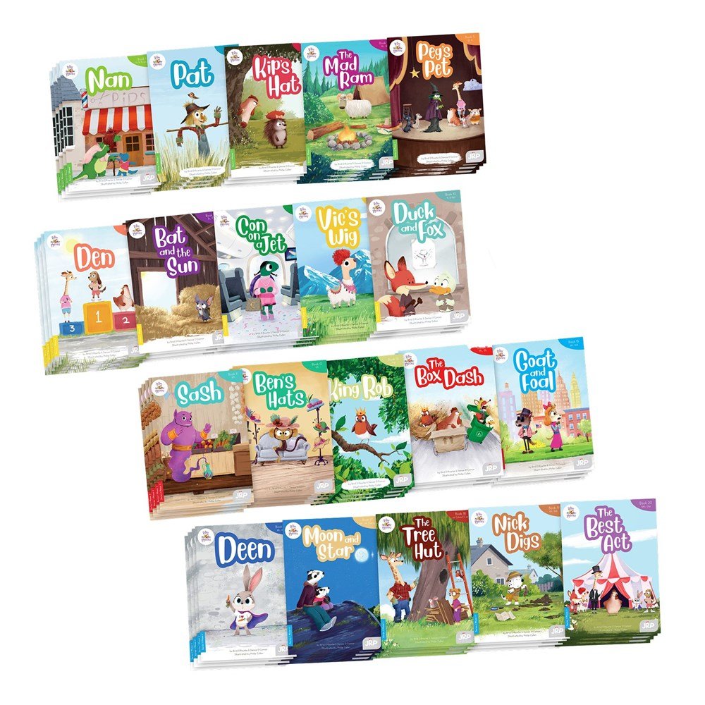 Bidee Phonics Decodable Readers Series 1 Complete Classroom Kit (180 Books) + Big Book Bundle - ABC School Supplies