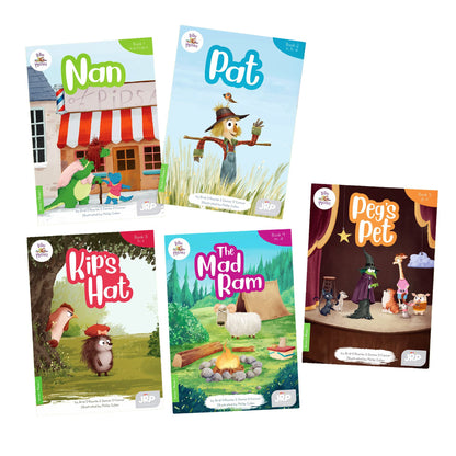 BiDee Phonics Decodable Readers Series 1 Phase 1 - 6 Pack - ABC School Supplies
