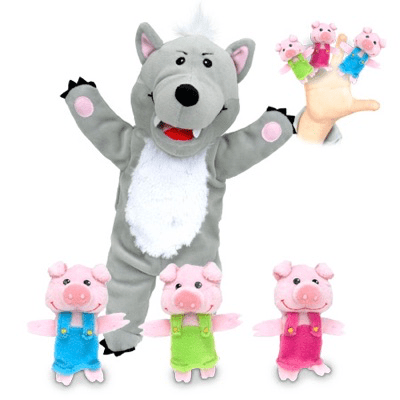 Big Bad Wolf Hand/Finger Puppets - ABC School Supplies