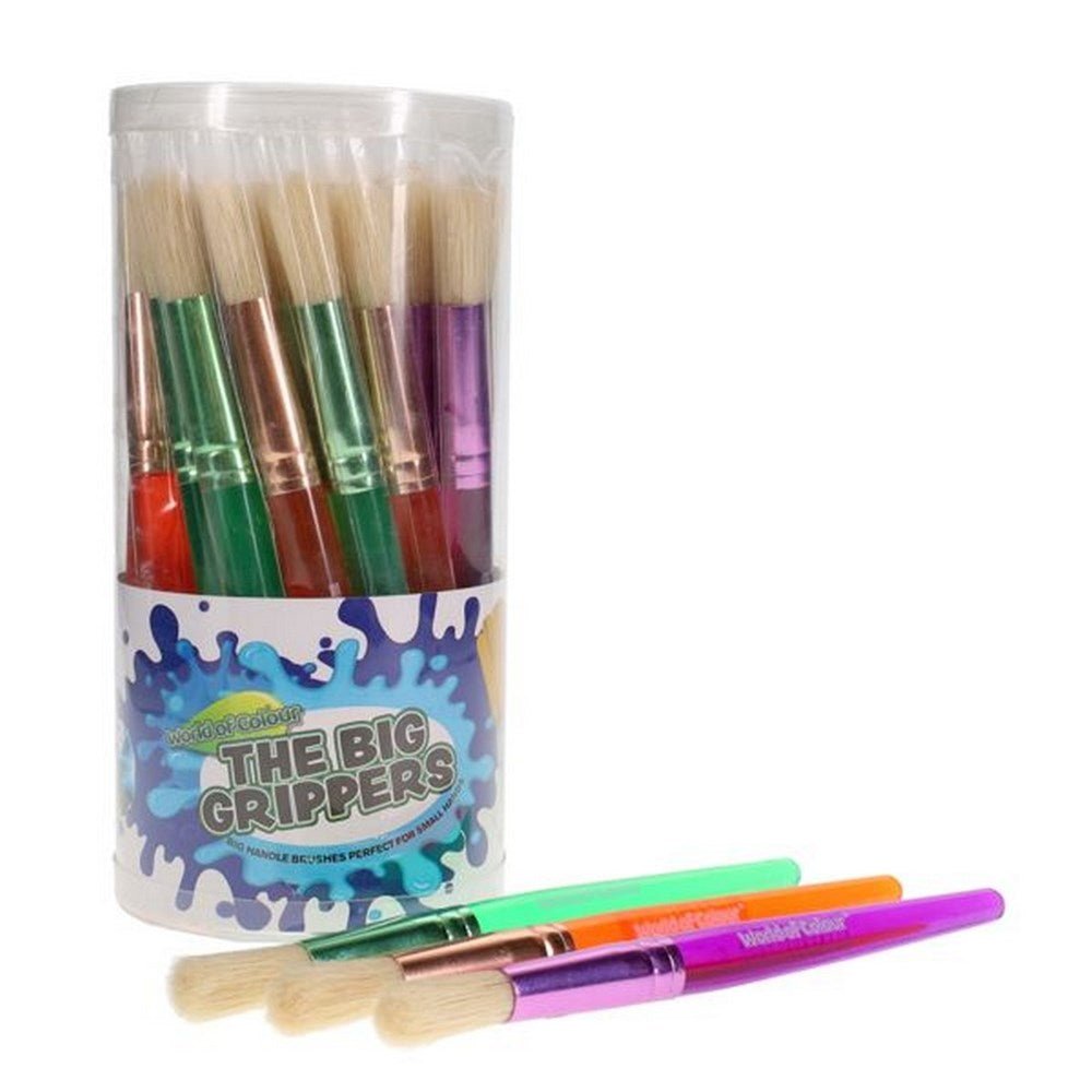 Big Grippers Paint Brush - Round Head Value Tub of 30 - ABC School Supplies