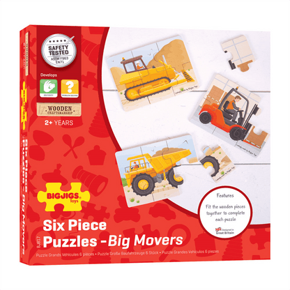 Big Movers (6 Piece Puzzles) - 3 Puzzles - ABC School Supplies