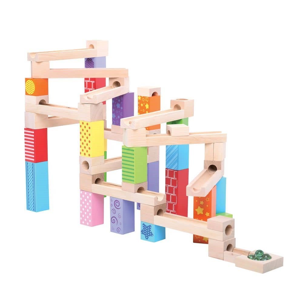 Bigjigs Wooden Marble Run Construction Game - ABC School Supplies