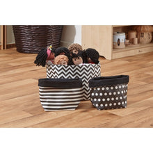 Black And White Canvas Baskets - Set Of 3 - ABC School Supplies