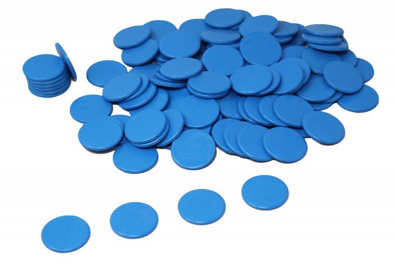 Blue Counters Pack Of 100 - ABC School Supplies