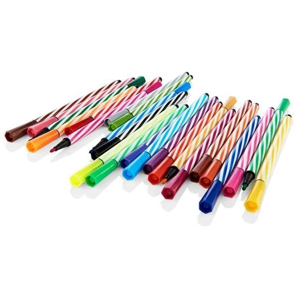 Bottle Of 24 Artistic Fibre Tip Marker Assorted Colours - ABC School Supplies
