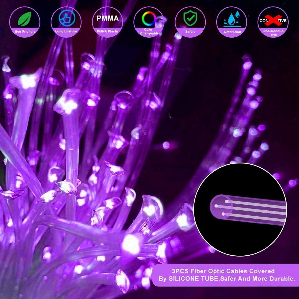 Callsky Sensory Lights 10W Fiber Optic Curtain Lights For Sensory Room - ABC School Supplies