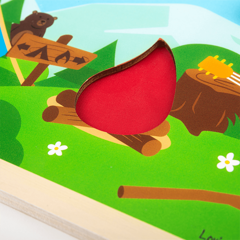 **Camping In The Wild Sensory Board - ABC School Supplies