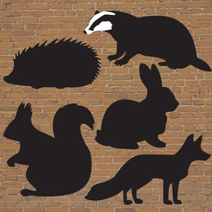 **Chalkboards - Woodland Animals, Set Of 5 (Badger, Fox, Hedgehog, Rabbit, Squirrel) - ABC School Supplies