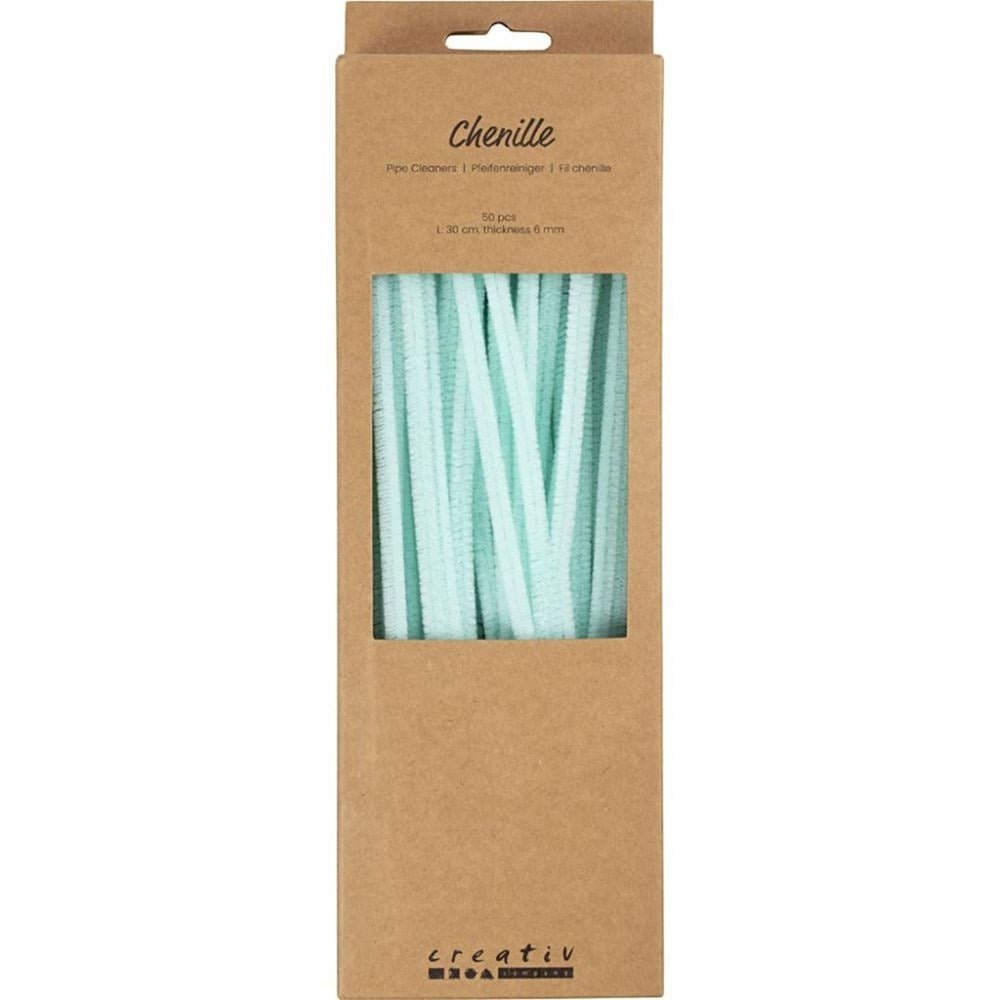 Chenille 30cm - Light Turquoise (50 Pieces) - ABC School Supplies