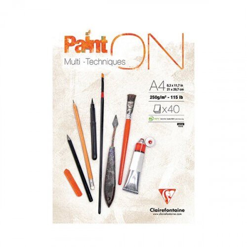 Clairefontaine Paint'On Multi - technique Pad A4 - ABC School Supplies