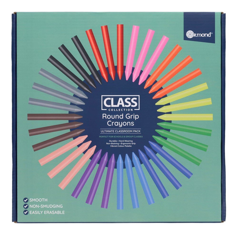 Class Collection Round Grip Crayons Pack of 288 - ABC School Supplies
