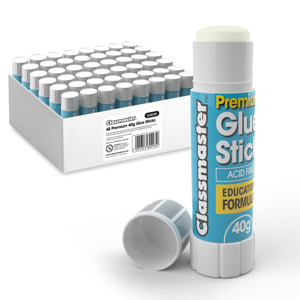 Classmaster Premium Pvp Gluestick 40G Pack of 48 - ABC School Supplies