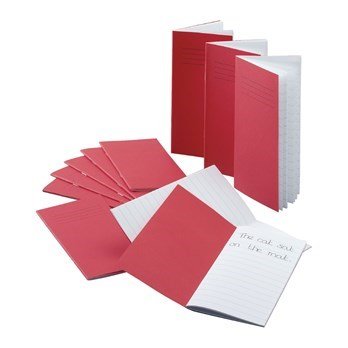 **Classmates 200 x 100mm Notebook 32 Page, 12mm Ruled, Red - Pack of 100 - ABC School Supplies