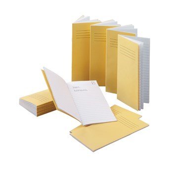 Classmates 200 X 100Mm Notebook 32 Page, 8Mm Ruled, Yellow - Pack Of 100 - ABC School Supplies