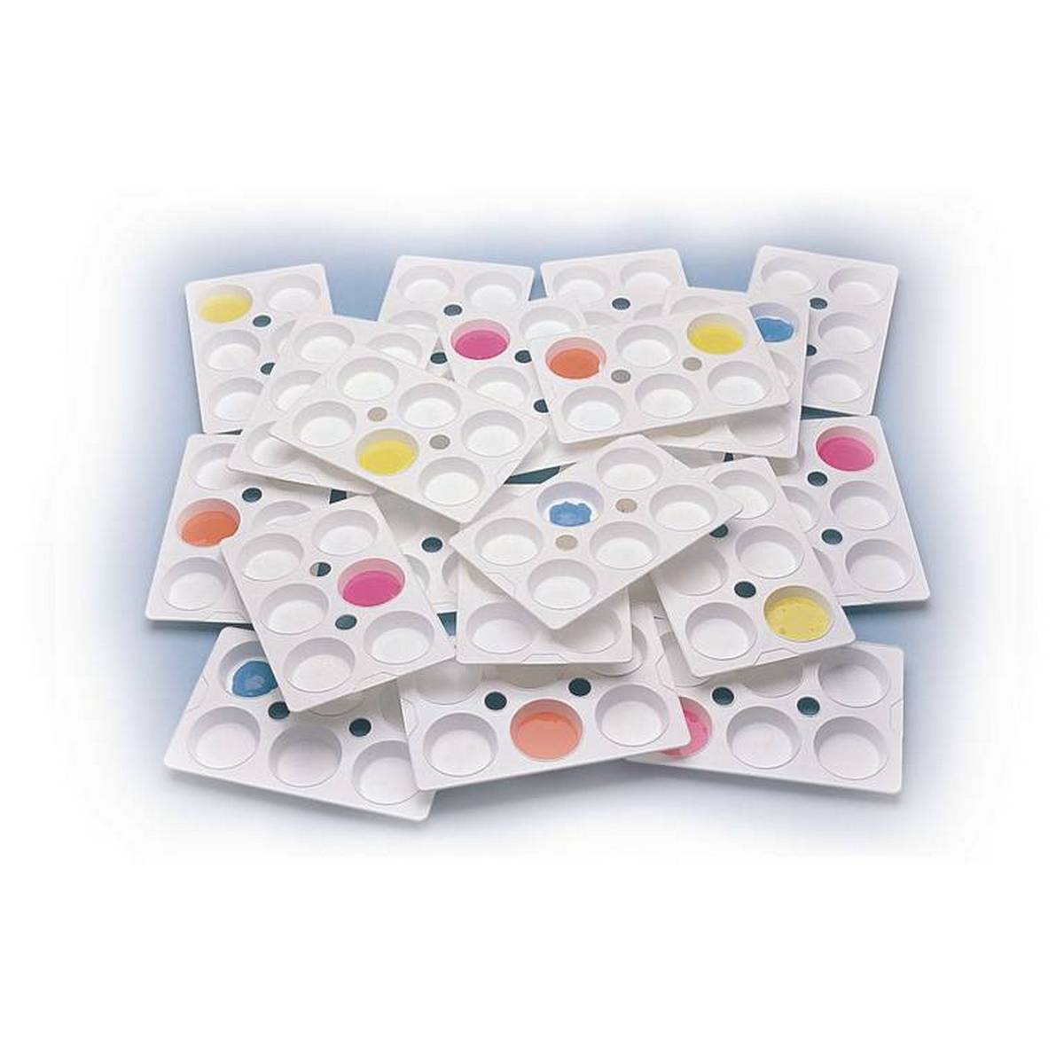 Classmates 6 Well Paint Palette - Pack Of 24 - ABC School Supplies
